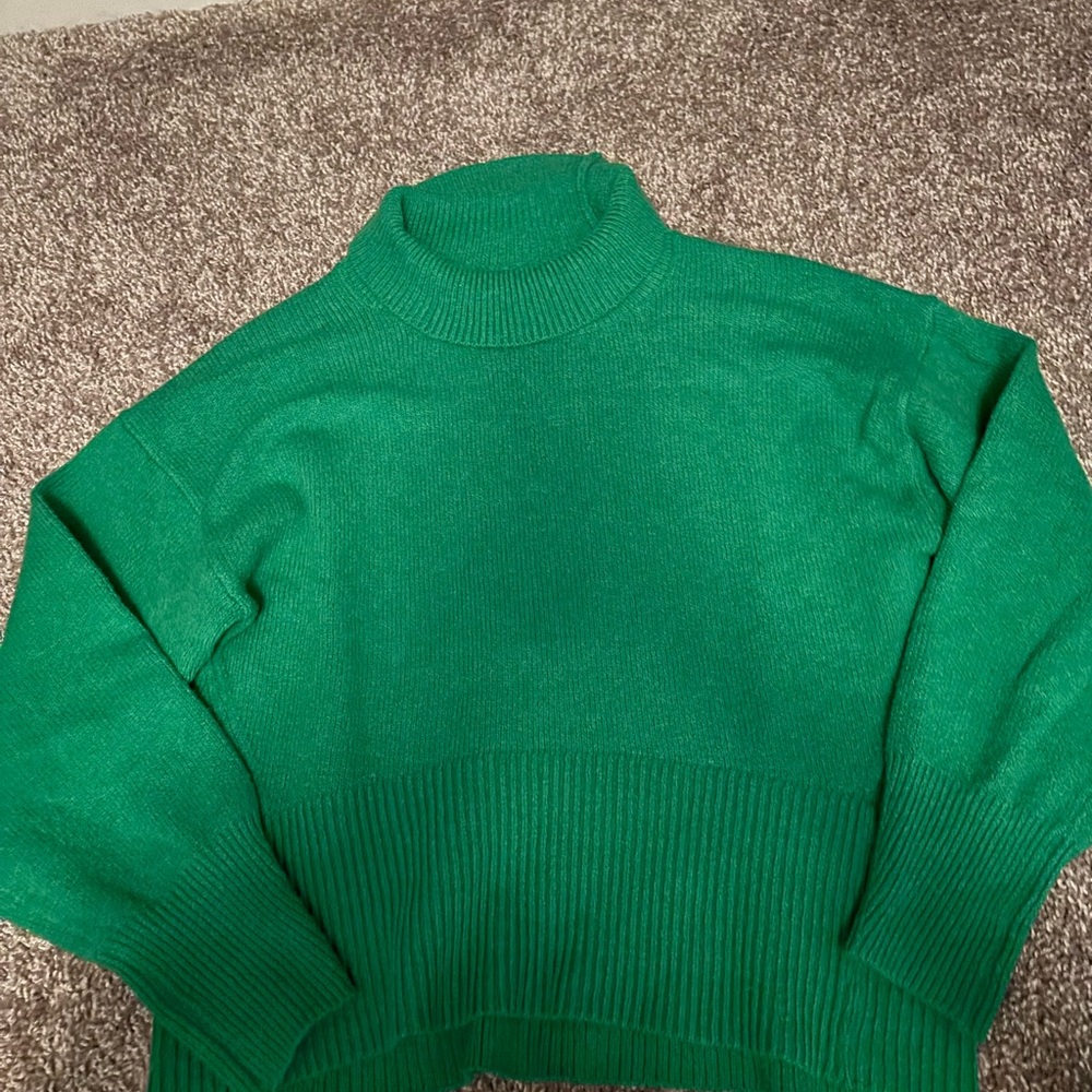 a new day Vibrant Green Turtleneck Sweater
